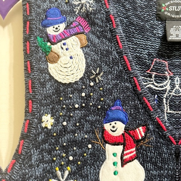 Designers Studio Originals Vintage Winter Sweater Vest - Picture 6 of 8